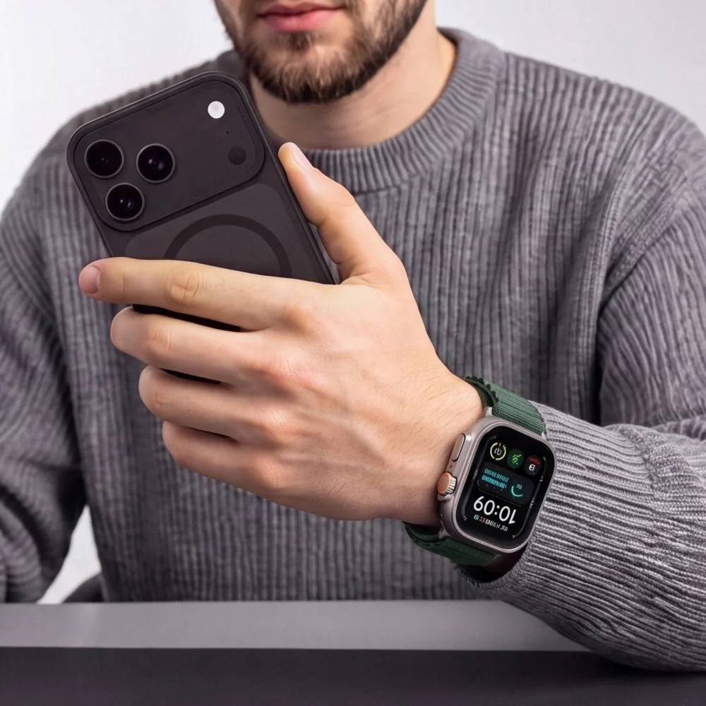 Tech-Protect Nylon Pro remienok na Apple Watch 44/45/46/49mm, military green