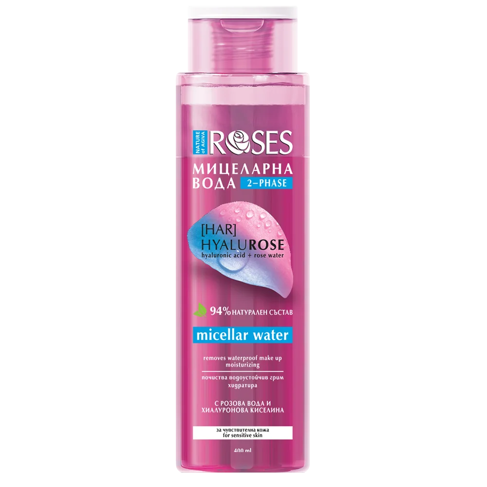 HYALUROSE dvojfázová micelárna voda 400 ml - NATURE OF AGIVA