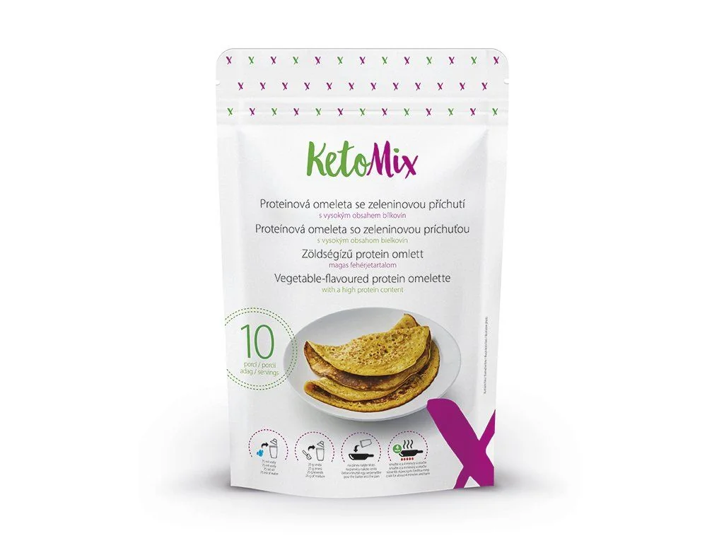 Ketomix Proteinova Omeleta Zelenina 1×10 ks, proteínová omeleta