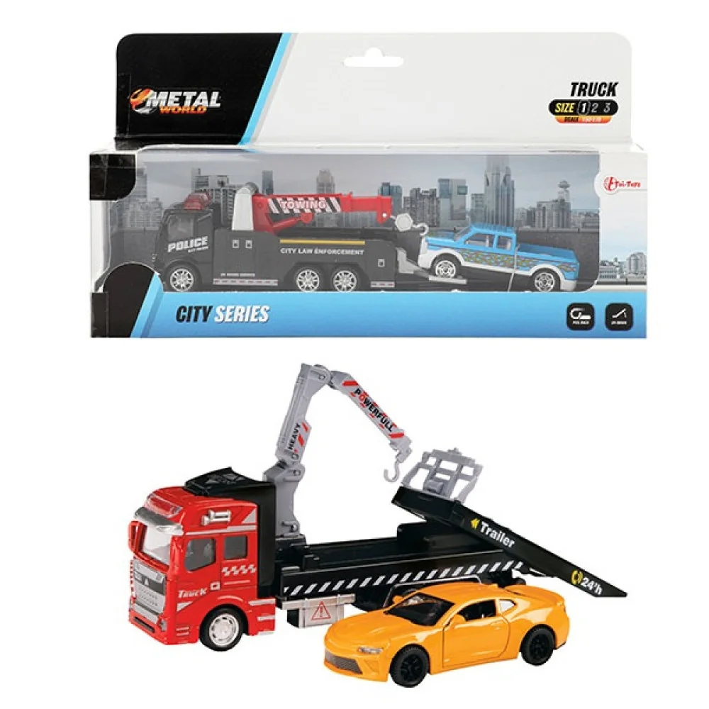 Truck Metal s autom, vysokozdvižným vozíkom 2 rôzne varianty-Toi Toys