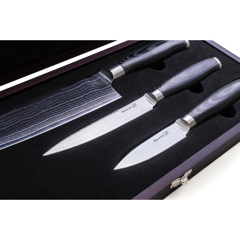 G21 Sada nožov Gourmet Damascus small box 3 ks Gourmet Damascus small box 3 ks NB-D1095