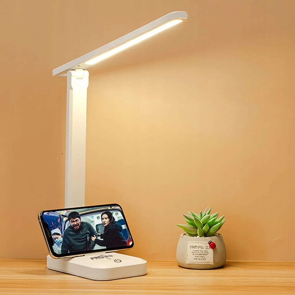 MG LDL-108 USB stolná lampa, biela