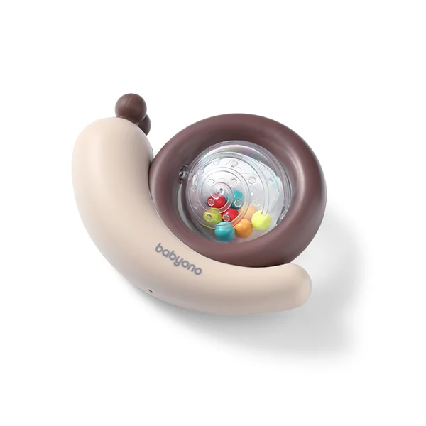 BABYONO Hrkálka slimáčik 3m+ 1×1 ks, hrkálka