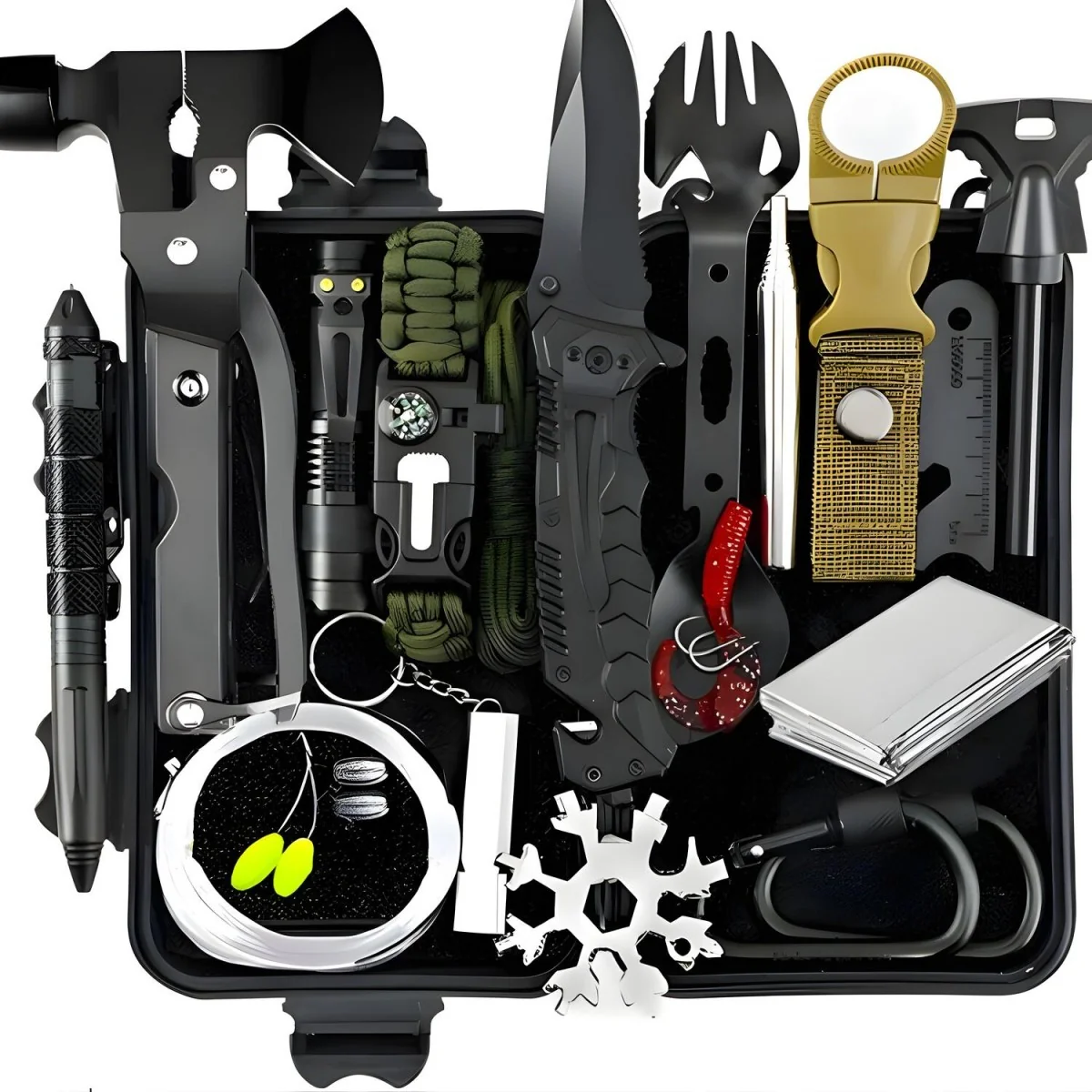 Survival Kit STS007 - kompletná núdzová výbava 1 ks, čierna