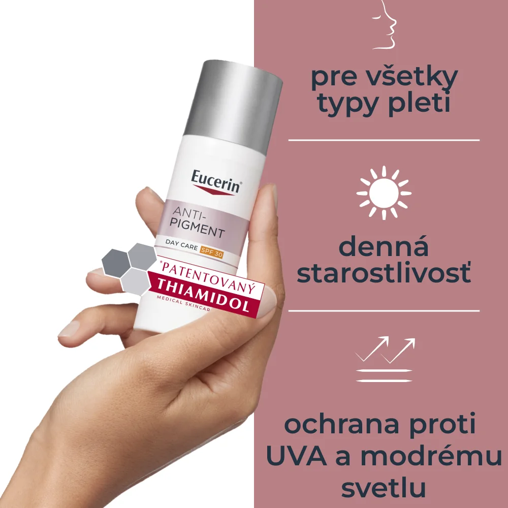 Eucerin ANTI-PIGMENT Denný krém SPF 30 1×50 ml, hyperpigmentácia pleti