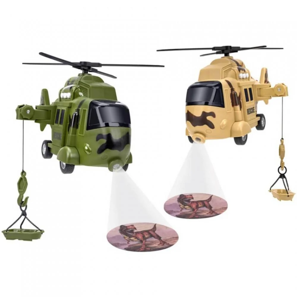 Vojenská helikoptéra s premietacím projektorom-Toi Toys