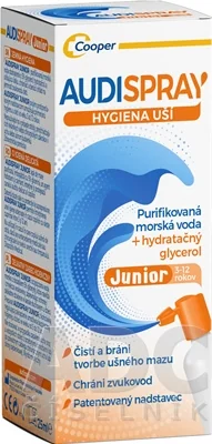 AUDISPRAY JUNIOR SPREJ NA UŠNÚ HYGIENU 1×25 ml, prírodný roztok