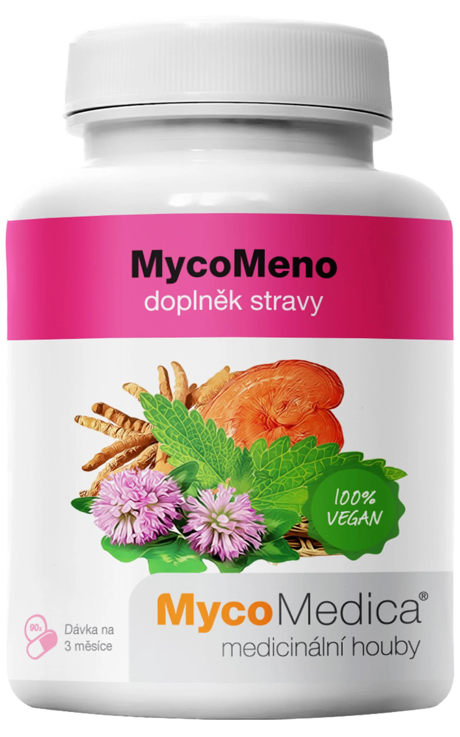 Mycomedica Mycomeno Vegan 405mg 90cps 1×90 cps, výživový doplnok