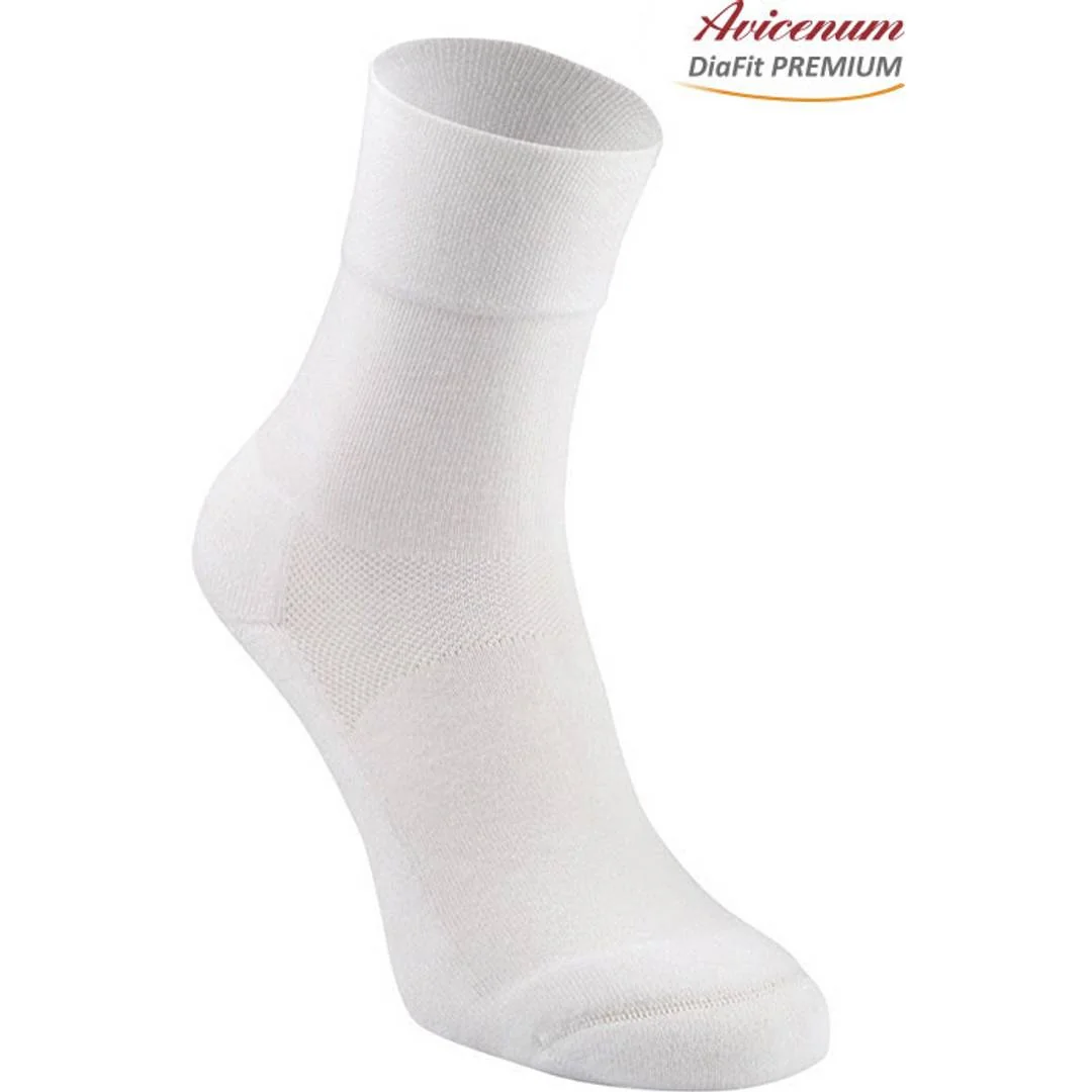 AVICENUM Diafit Premium ponožky biele warm - Veľkosť 44-47