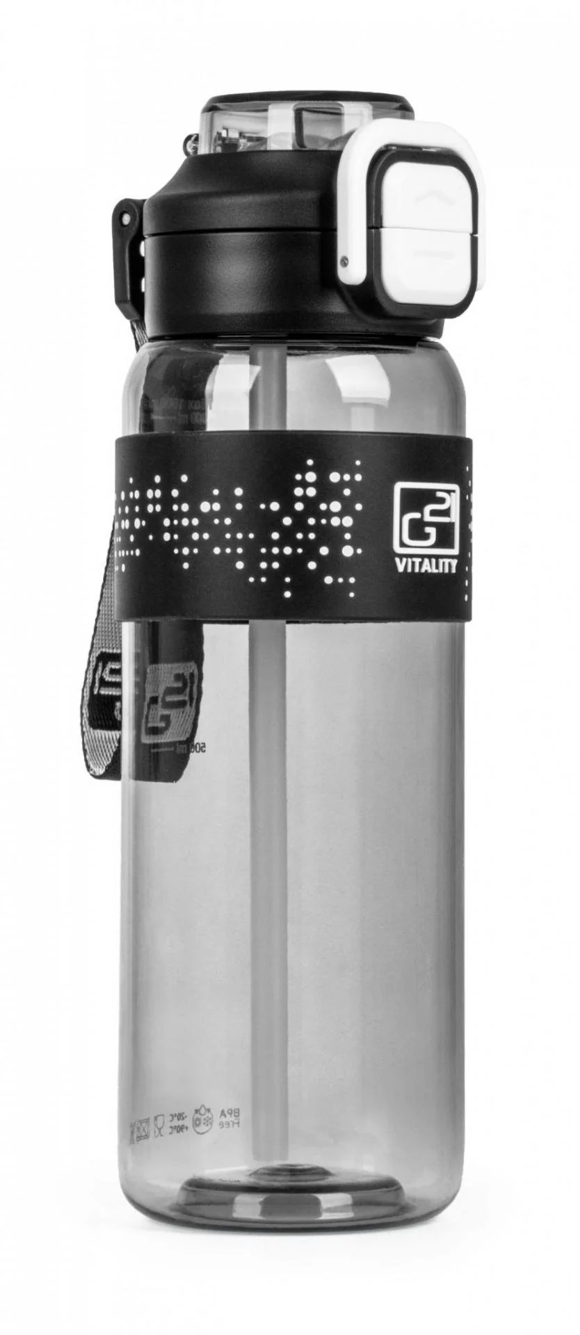 Fľaša G21 na pitie 1000 ml 2v1, sivá G21LAH10CB