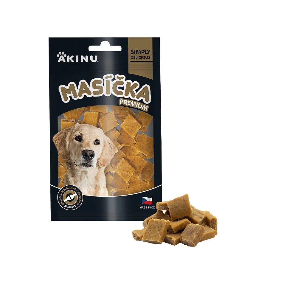 Akinu MASÍČKA PREMIUM Pohyblivý pamlsok pre psy 6 x 75 g