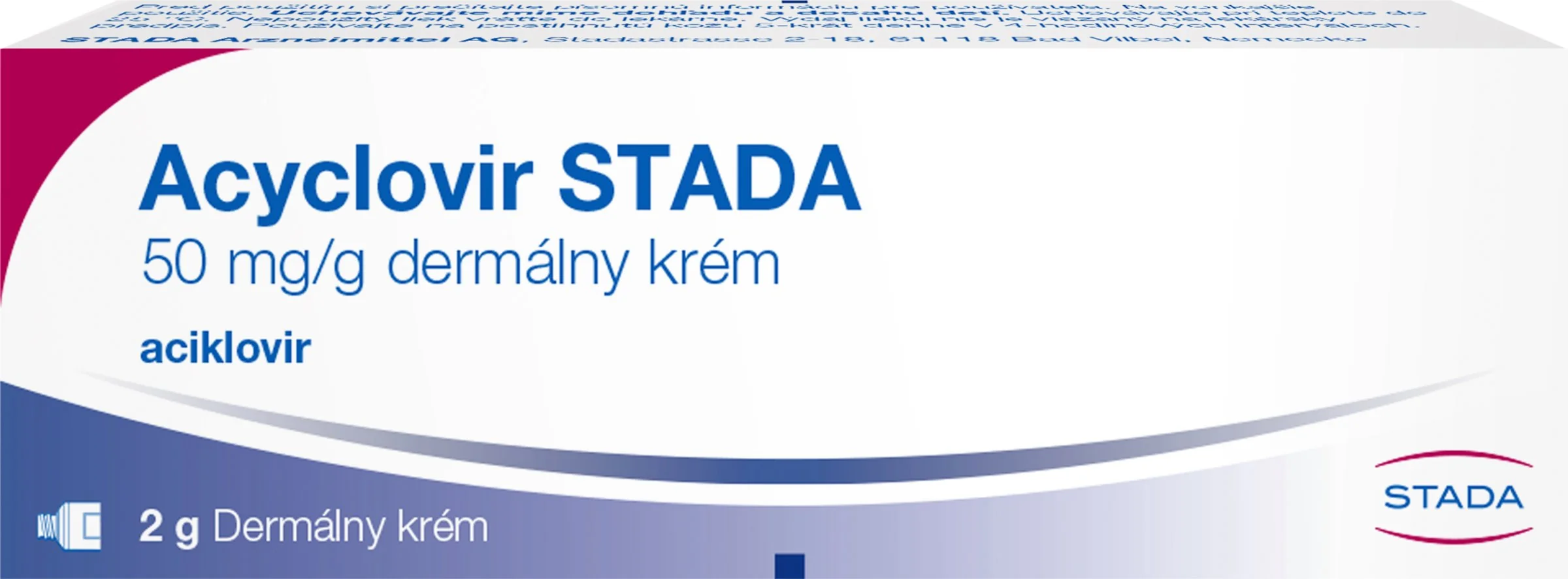 Acyclovir Stada dermálny krém 2 g 1×2 g, krém