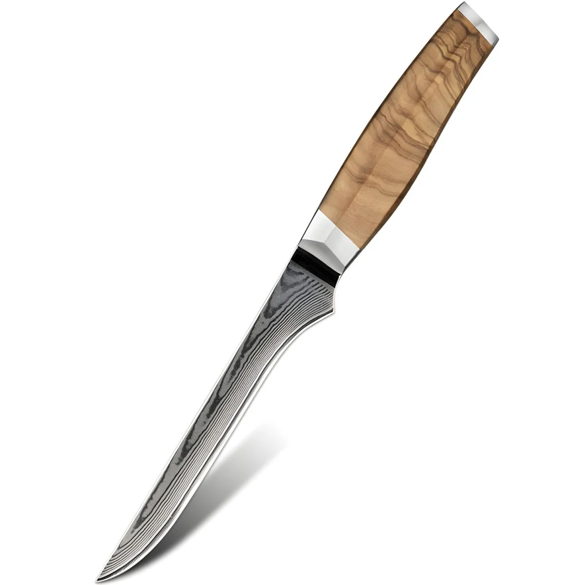 Damaškový kuchynský nôž Zenroku Boning/Hnedá, 25,5 cm