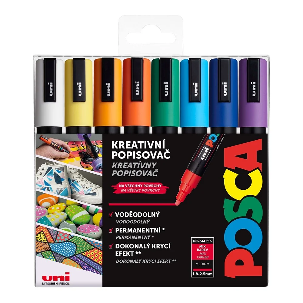 Sada akrylových popisovačov PC-5M 16 kusov, 1,8-2,5mm