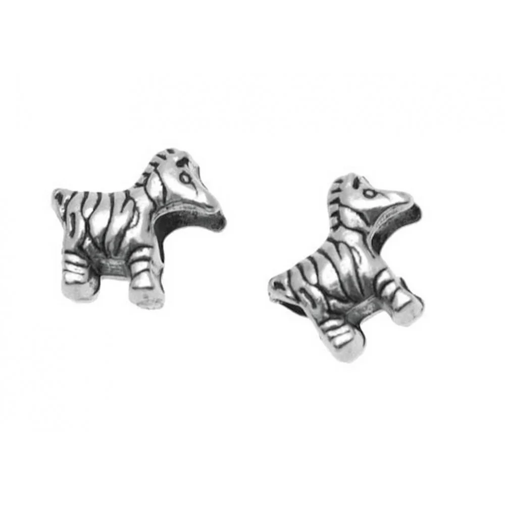 Kovová korálka Zebra 5ks-Stafil