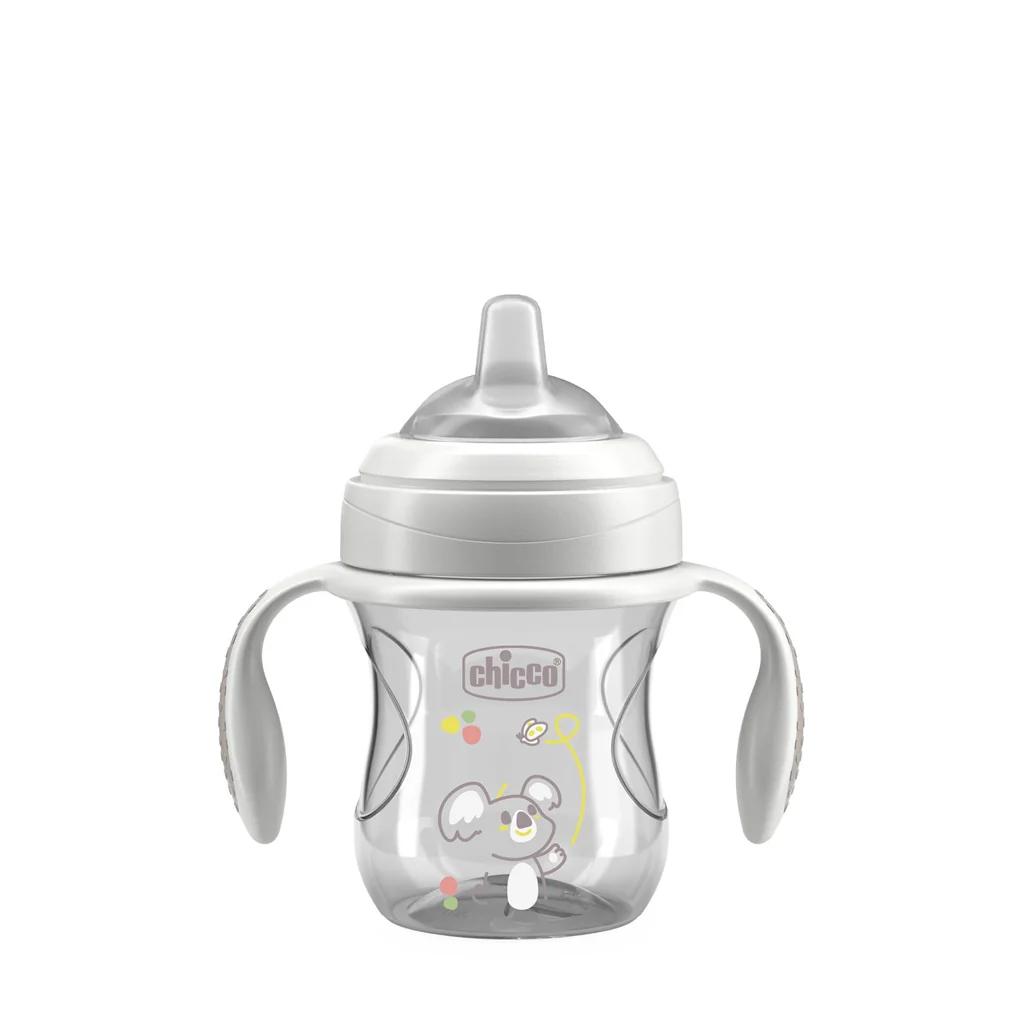 CHICCO Hrnček Transition učiaci s držadlami grey, 4m+ 1x1 ks