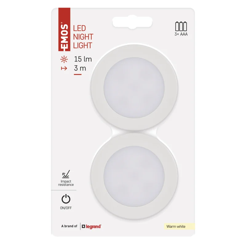 EMOS LED nočné svetlo P3327 na 3× AAA 2 ks