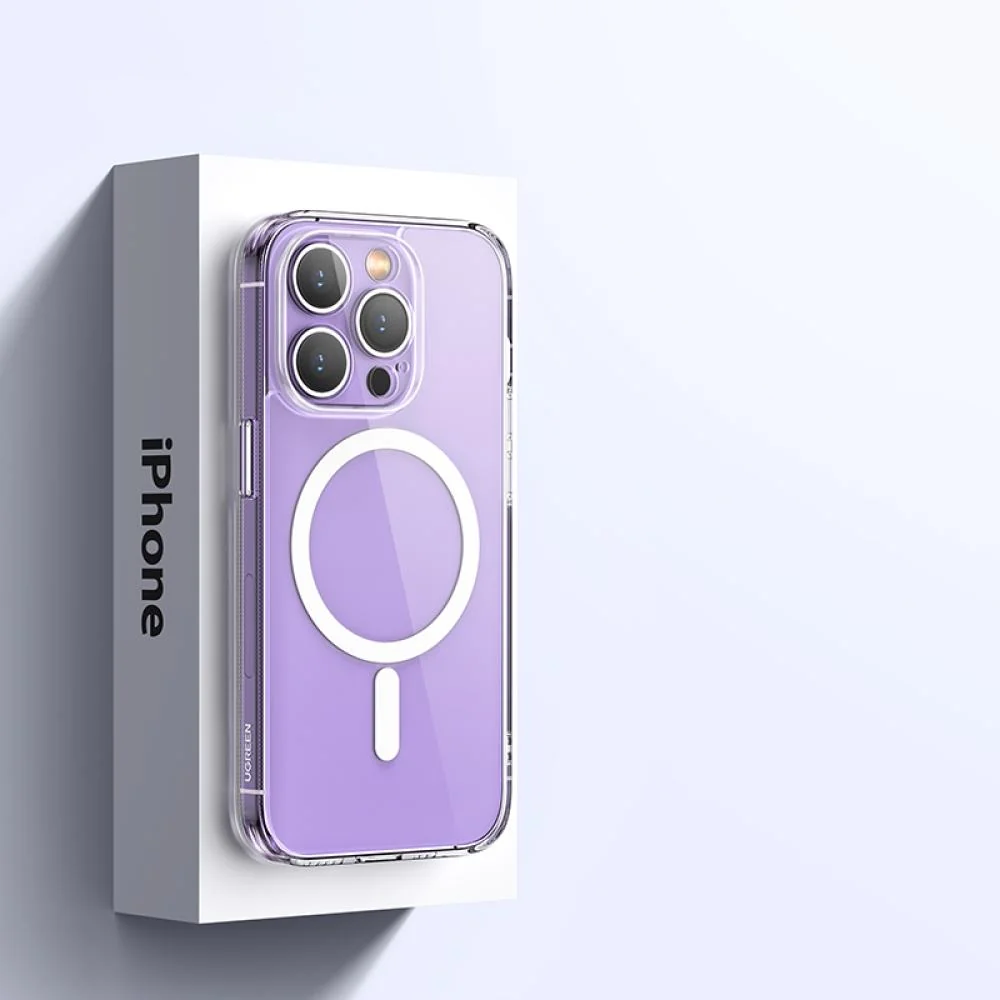 Magnetické gélové puzdro pre Apple iPhone 14 Pro Transparentná