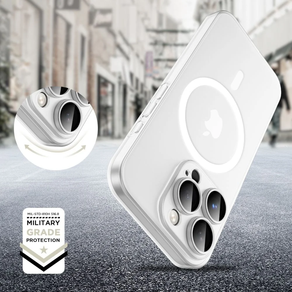 Tech-Protect MagSlime MagSafe kryt na iPhone 15 Pro, biely