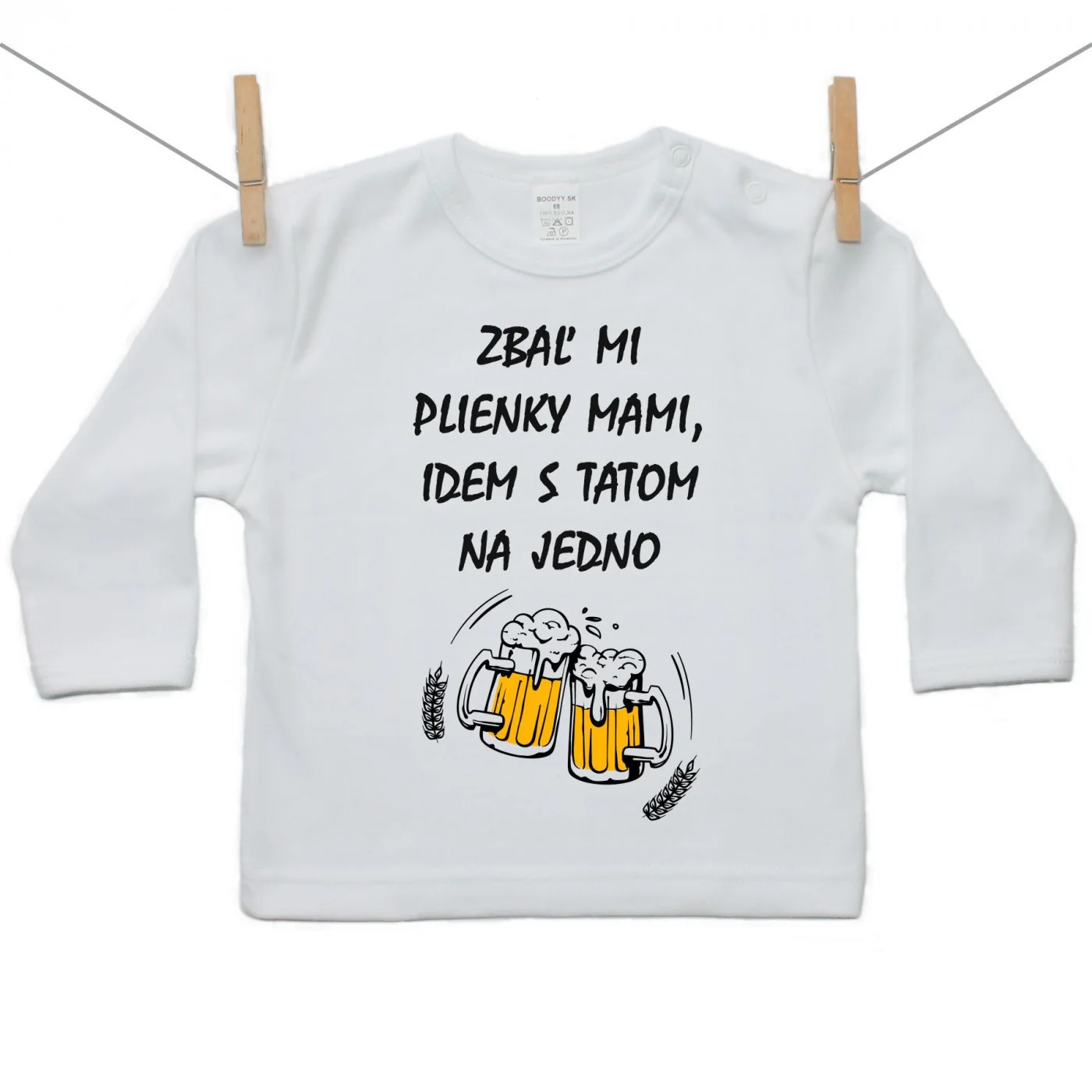 Boodyy Tričko s dlhým rukávom Idem s tatom na jedno Veľkosť: 116