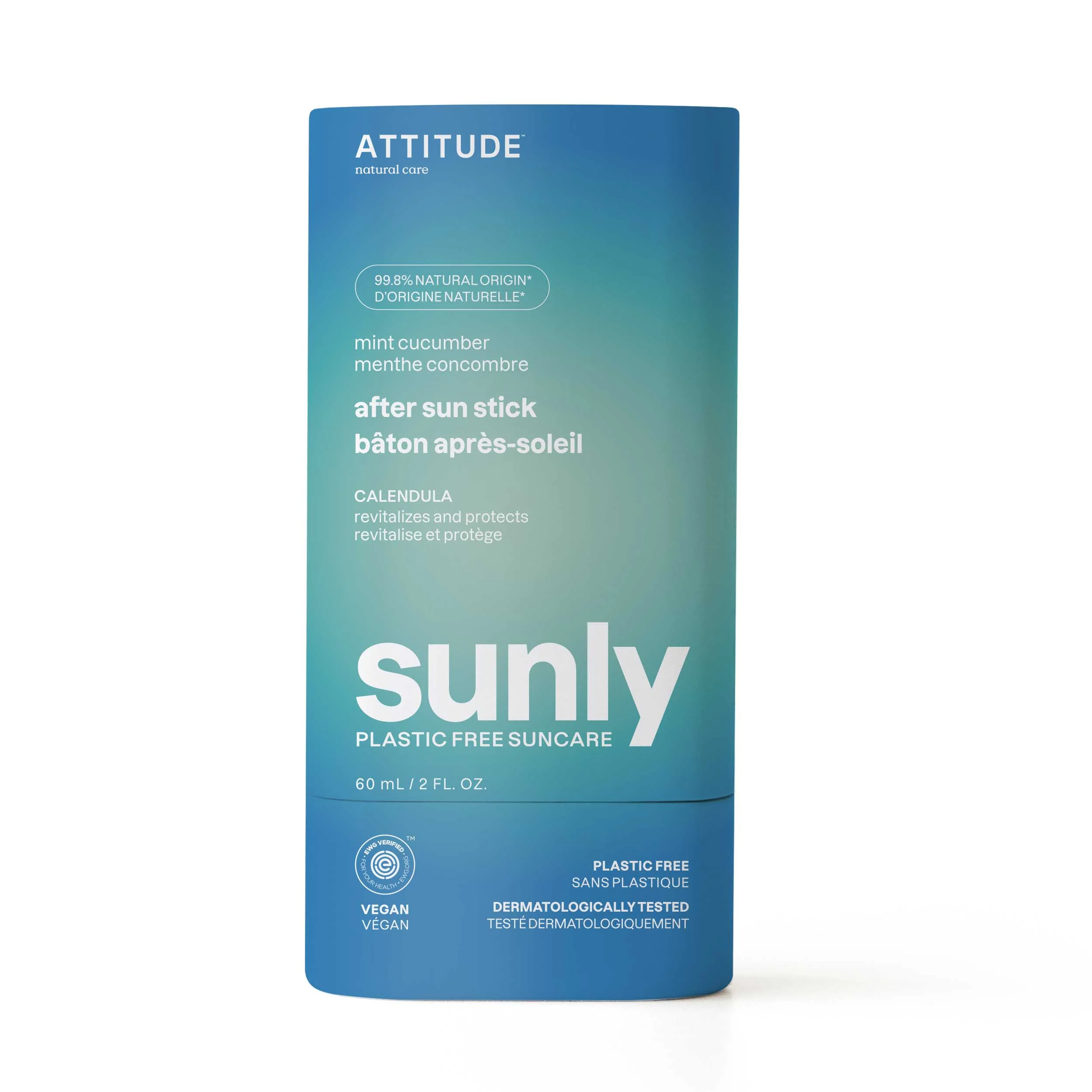 Upokojujúci krém po opaľovaní ATTITUDE Sunly s mätou a uhorkou 60 ml 60 ml
