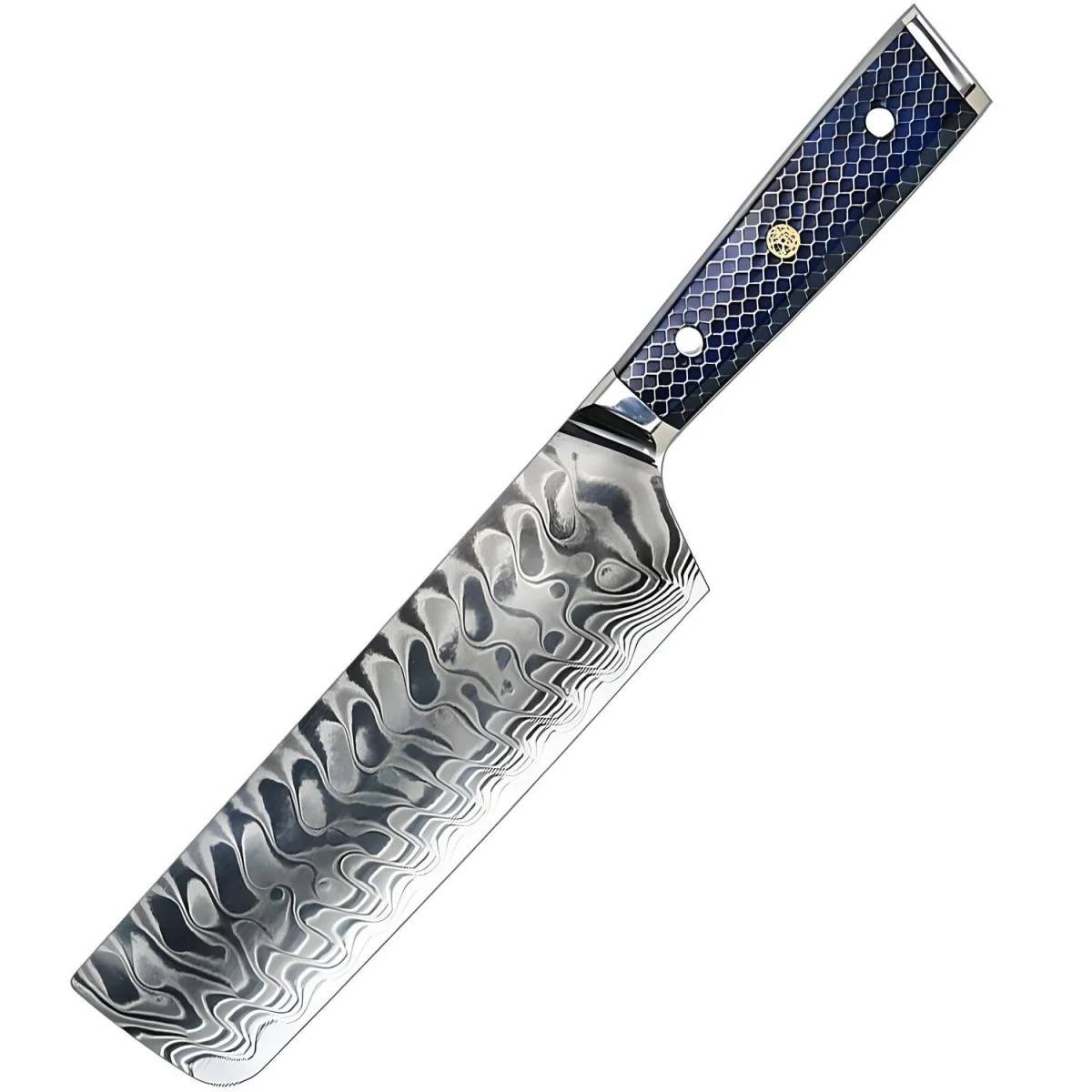 Damaškový kuchynský nôž Yurei-Nakiri/Modrá 1 ks, 320 mm