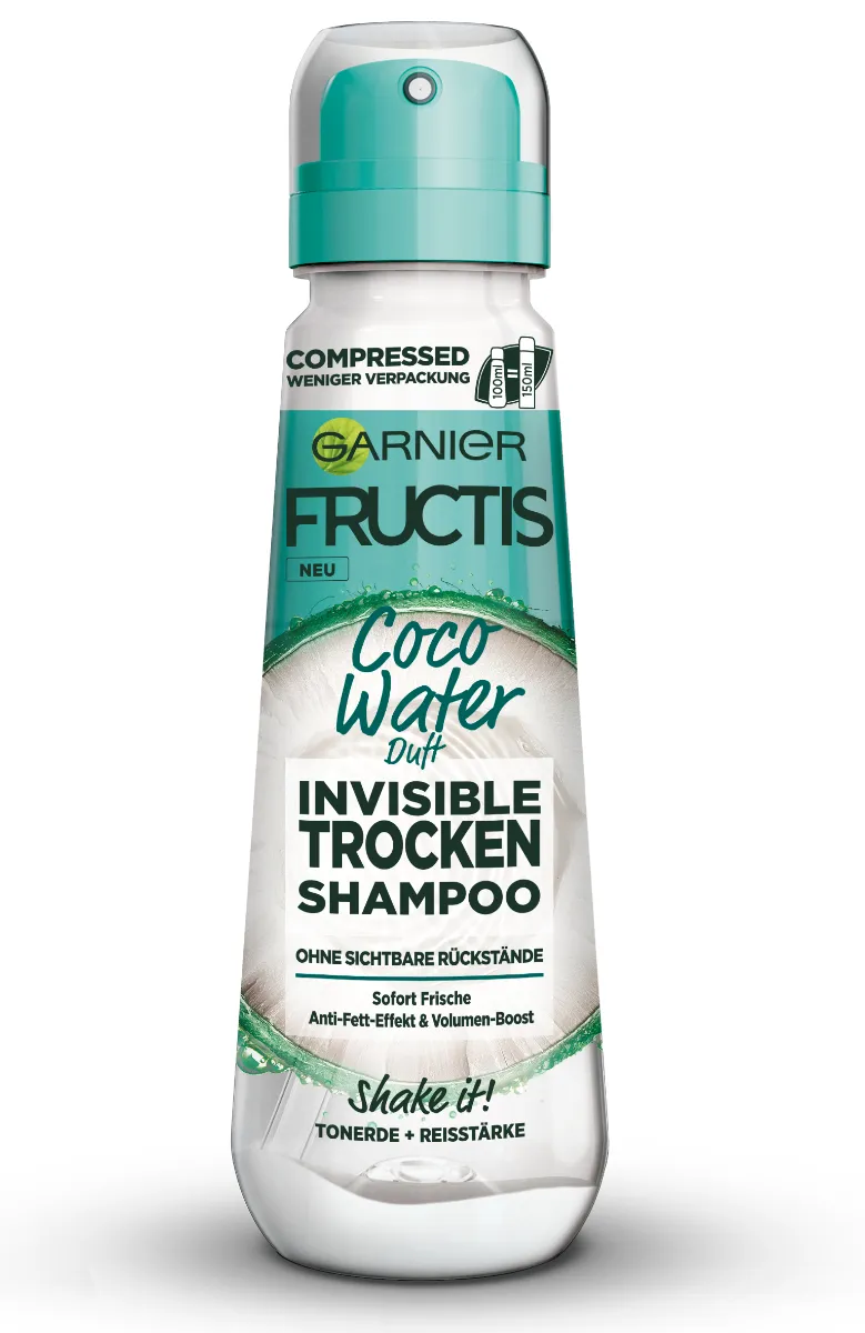 Garnier Fructis neviditeľný suchý šampón s vôňou kokosovej vody, 100 ml