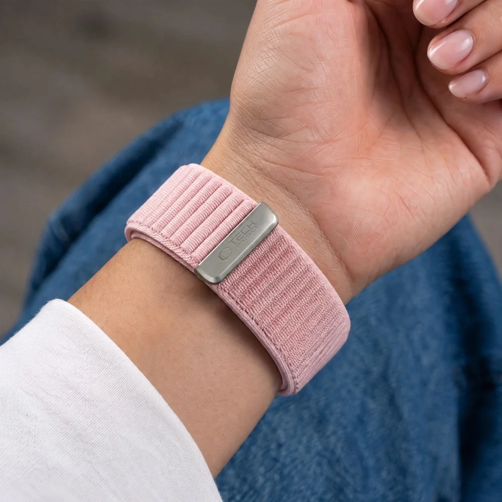 Tech-Protect Nylon Loop remienok na Apple Watch 44/45/46/49mm, powder pink
