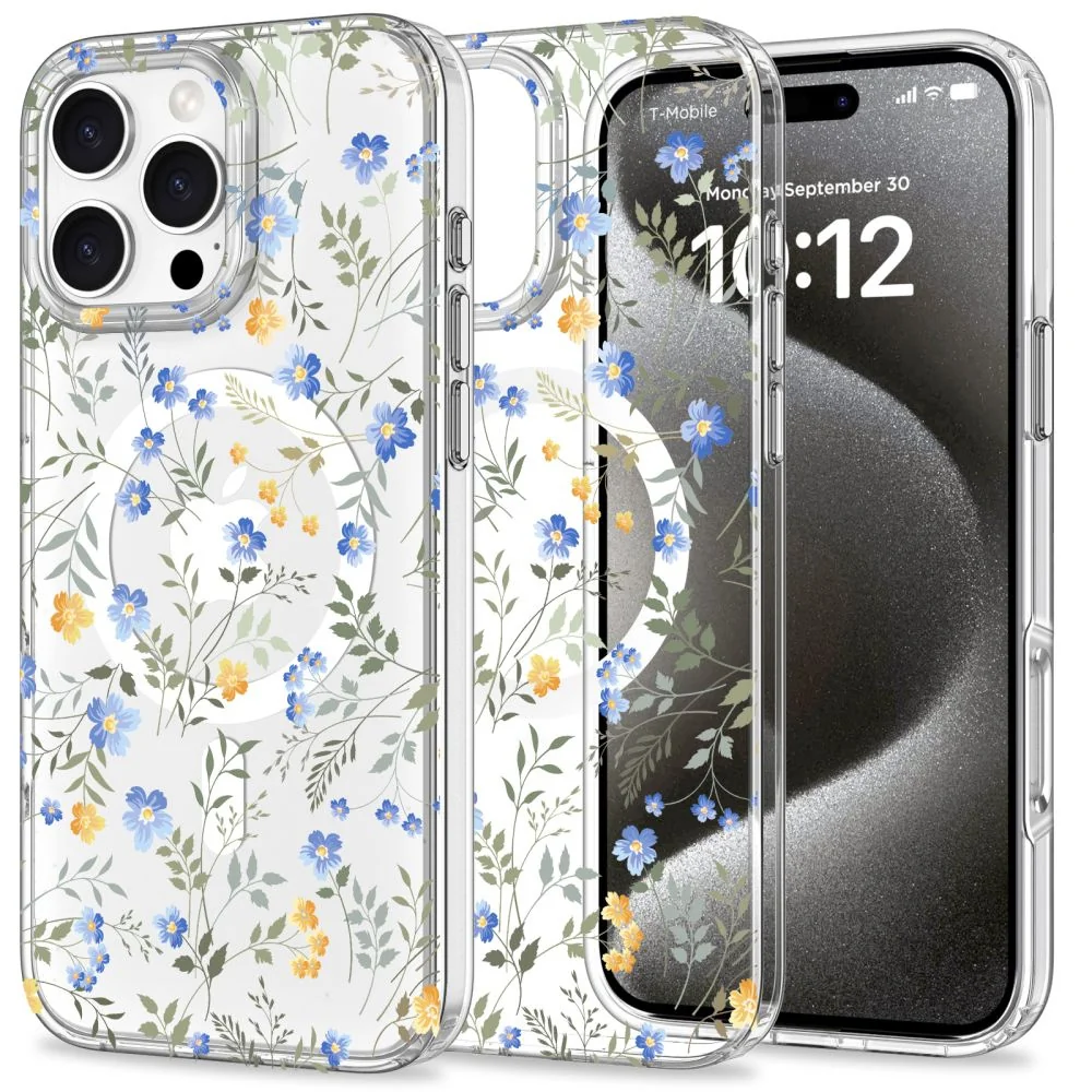 Tech-Protect Magmood MagSafe kryt na iPhone 16 Pro Max, spring flowers