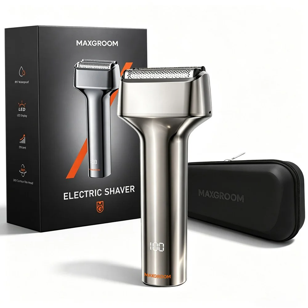 MaxGroom WF-2037D elektrický holiaci strojček, strieborný