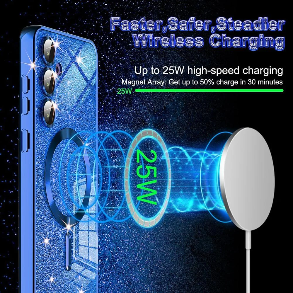 Luxury Glitter MagSafe puzdro pre Samsung Galaxy A56 5G