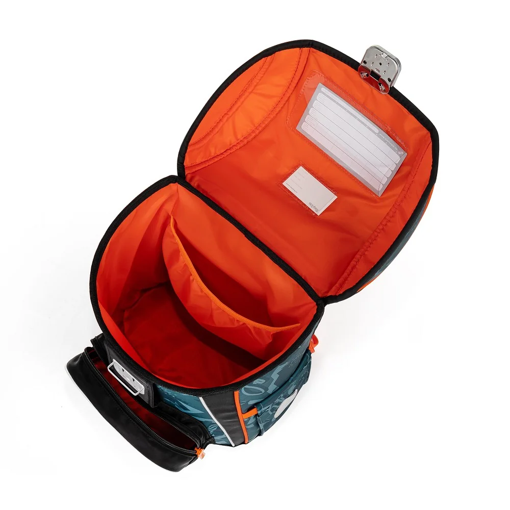 Školská aktovka PREMIUM Auto ergonomická, modrá