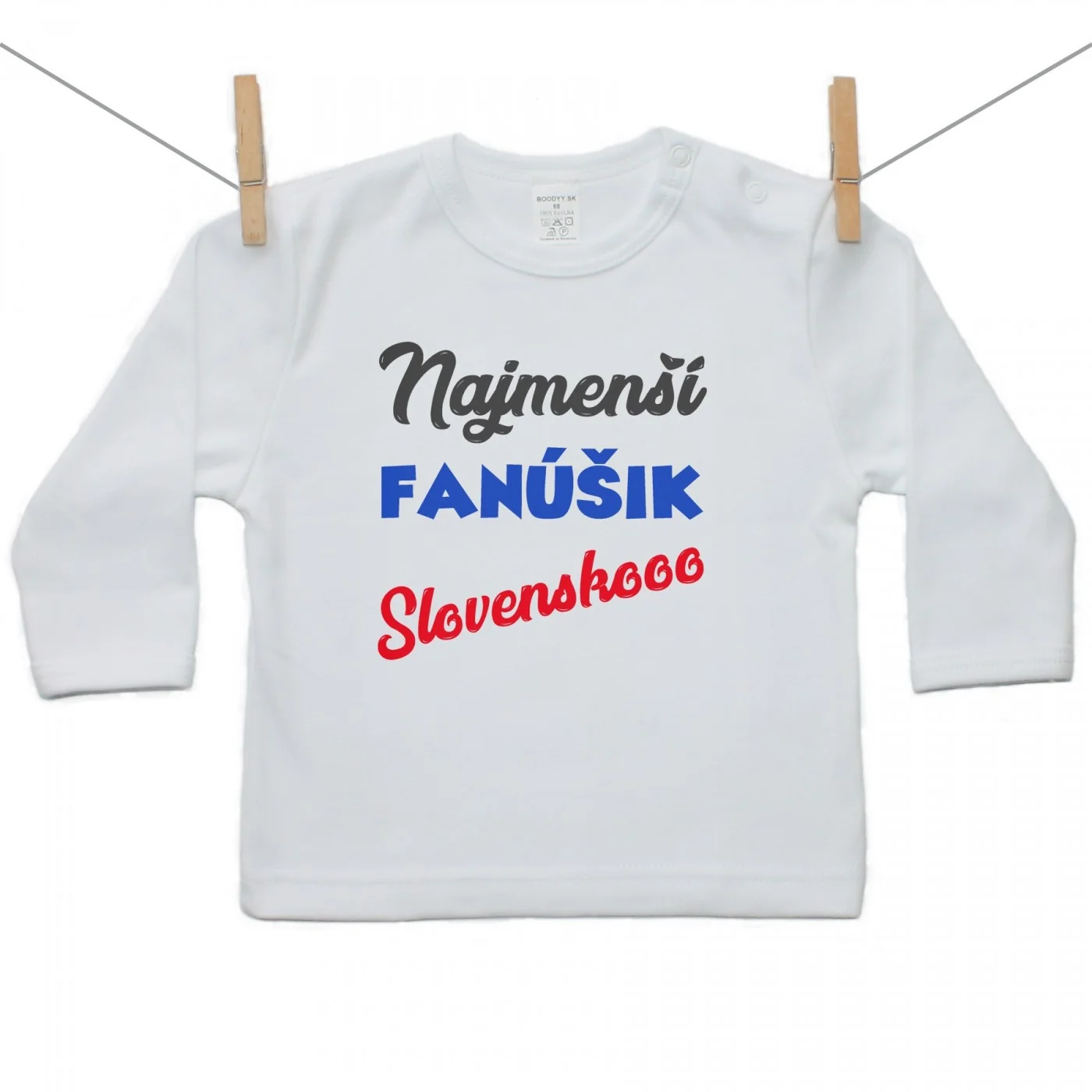 Boodyy Tričko s dlhým rukávom Najmenší fanúšik Veľkosť: 74