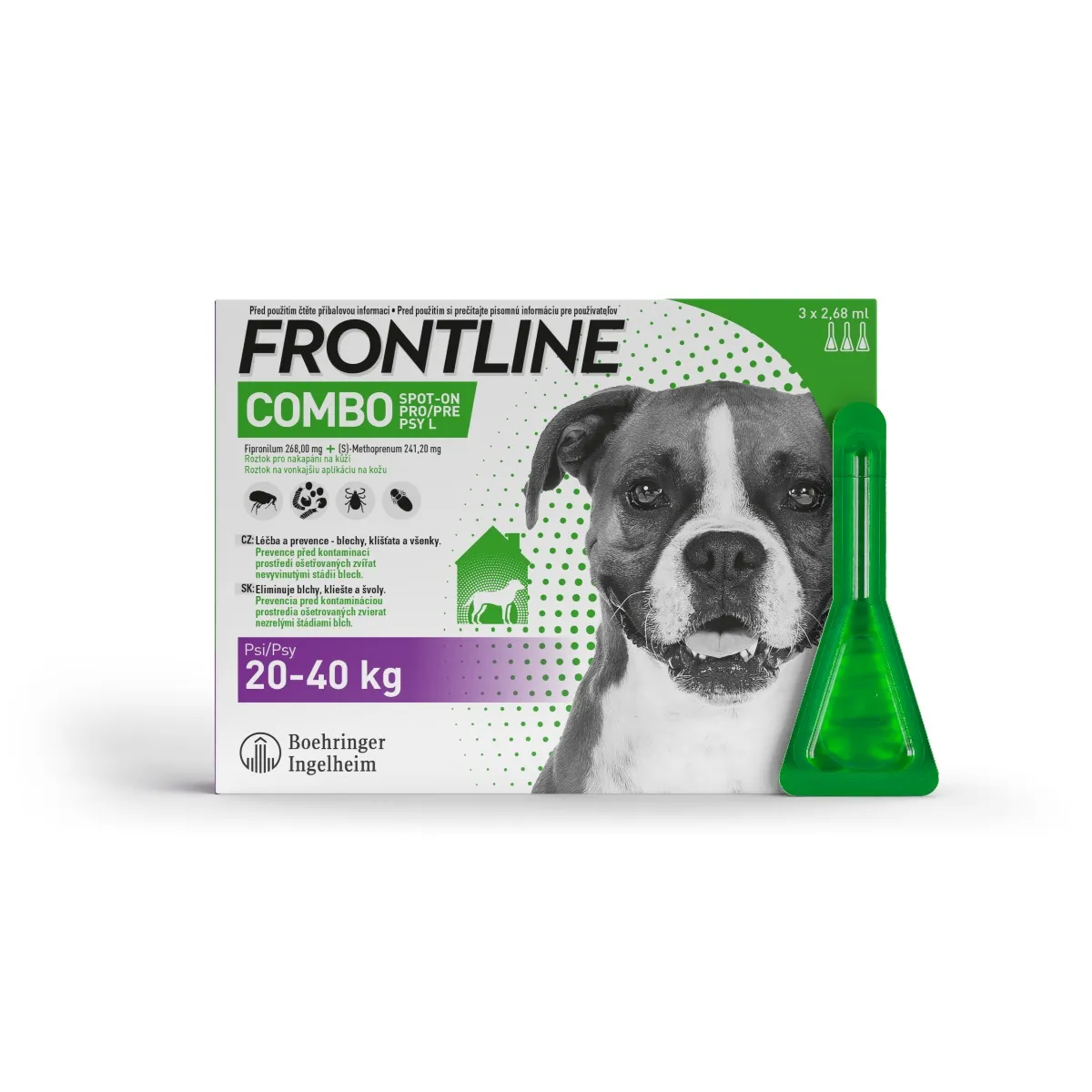 FRONTLINE COMBO spot-on pro DOG L   3 x 2,68 ml 3x2,68 ml, roztok pre psy