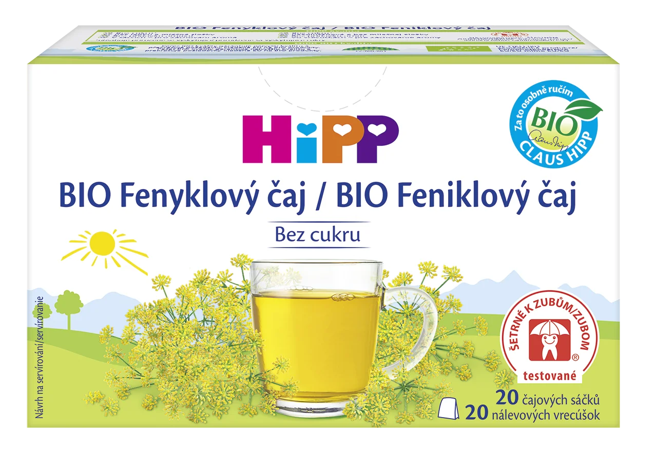 HiPP BIO Feniklový čaj 20×1,5 g, feniklový čaj