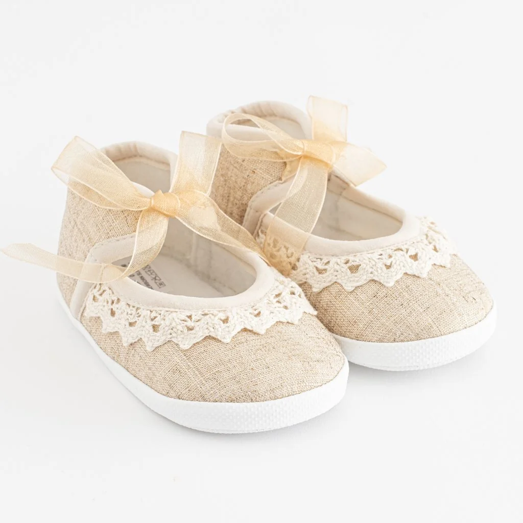 Dojčenské krajkové capačky New Baby hnedá 12-18 m 12-18 m,
