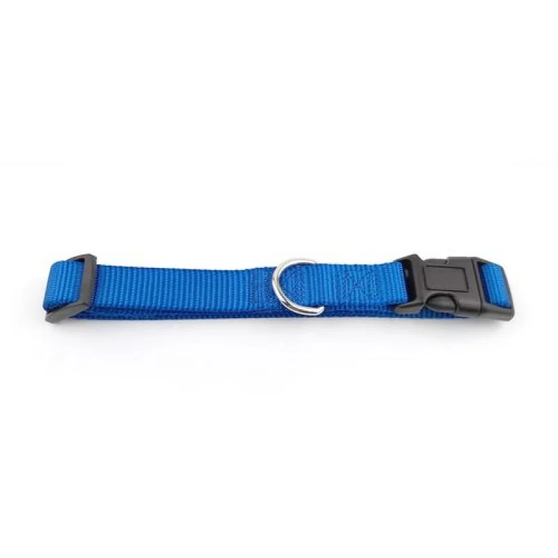 COBBYS PET Nastaviteľný textilný obojok 2,5x40-55cm modrý