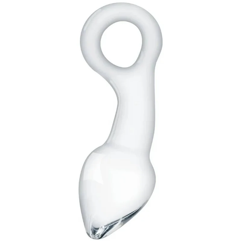 Sklenený análny kolík Glass Ring 14,5 cm