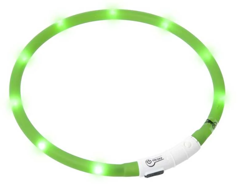 Karlie Svietiací Led Obojok pre Psy 70 cm Zelený 1×1 ks, obojok pre psy