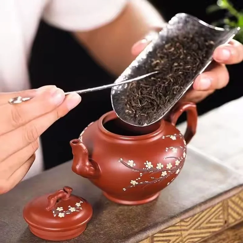 Čajník Sakura Hnedá/Červená ručne maľovaný, 220ml