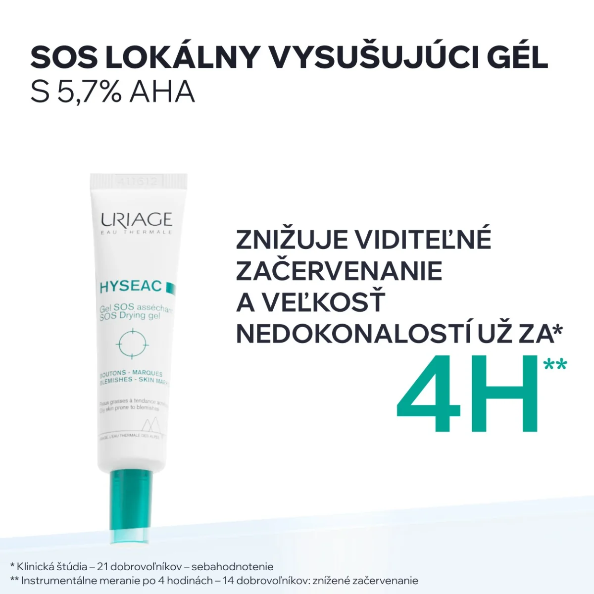 URIAGE HYSEAC SOS Drying Gel 1×15 ml, vysušujúci gél na mastnú pleť s nedokonalosťami