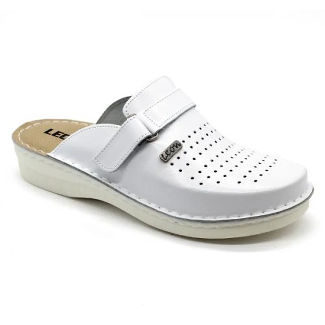 Leon V230 Pánska celokožená zdravotná obuv 46 - 29,5cm, biela, 3,5 cm