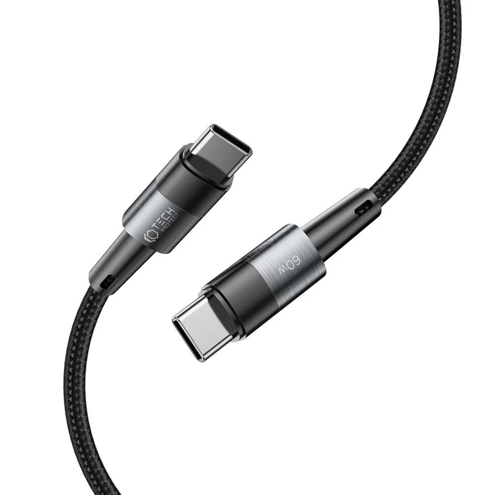 Tech-Protect Ultraboost kábel USB-C / USB-C PD 60W 3A 3m, čierny