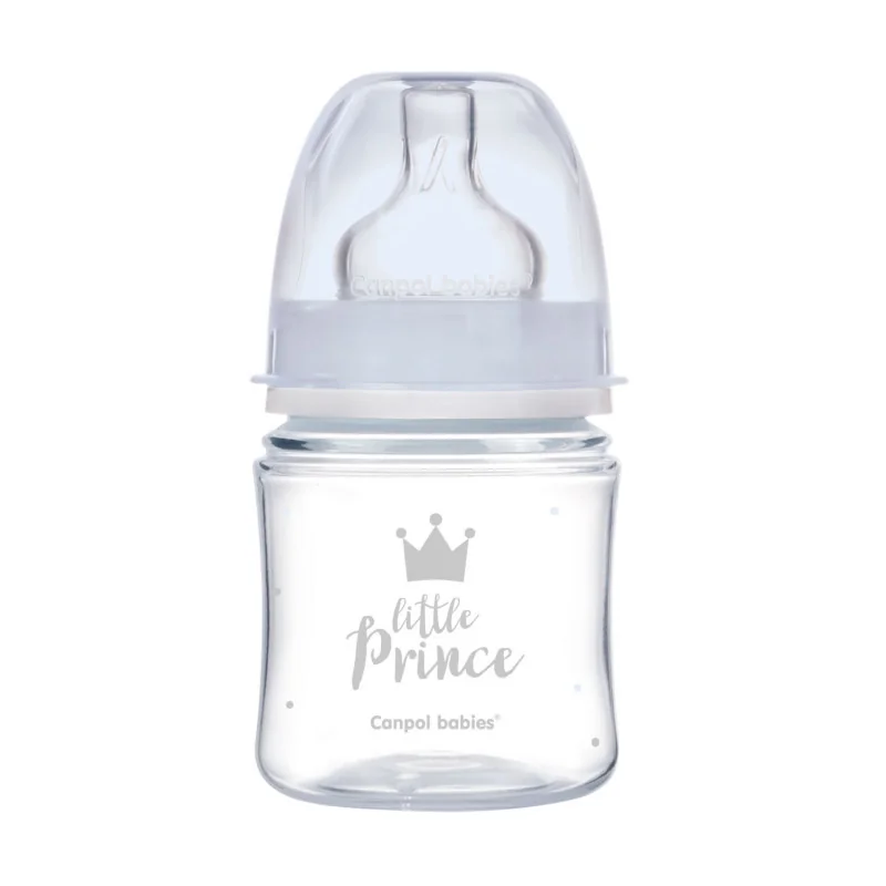 Dojčenská antikoliková fľaša široká EasyStart  ROYAL BABY modrá 1×1 ks, dojčenská antikoliková fľaša