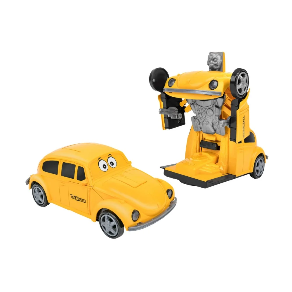 Auto transformujúce sa na robota so svetlami a zvukmi žlté-WTOY