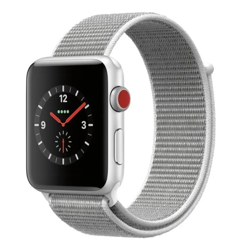 BStrap Nylon remienok na Apple Watch 42/44/45mm Silver