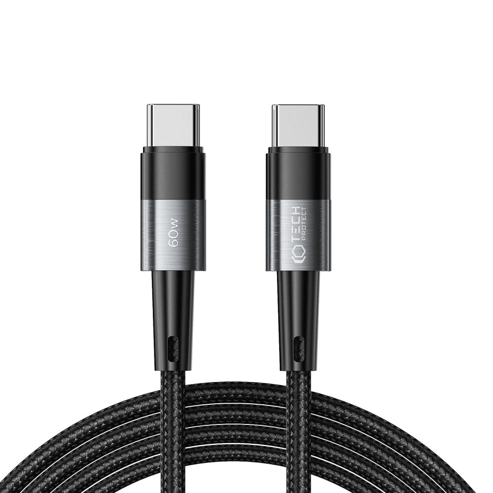 Tech-Protect Ultraboost kábel USB-C / USB-C 60W 3A 2m, šedý 