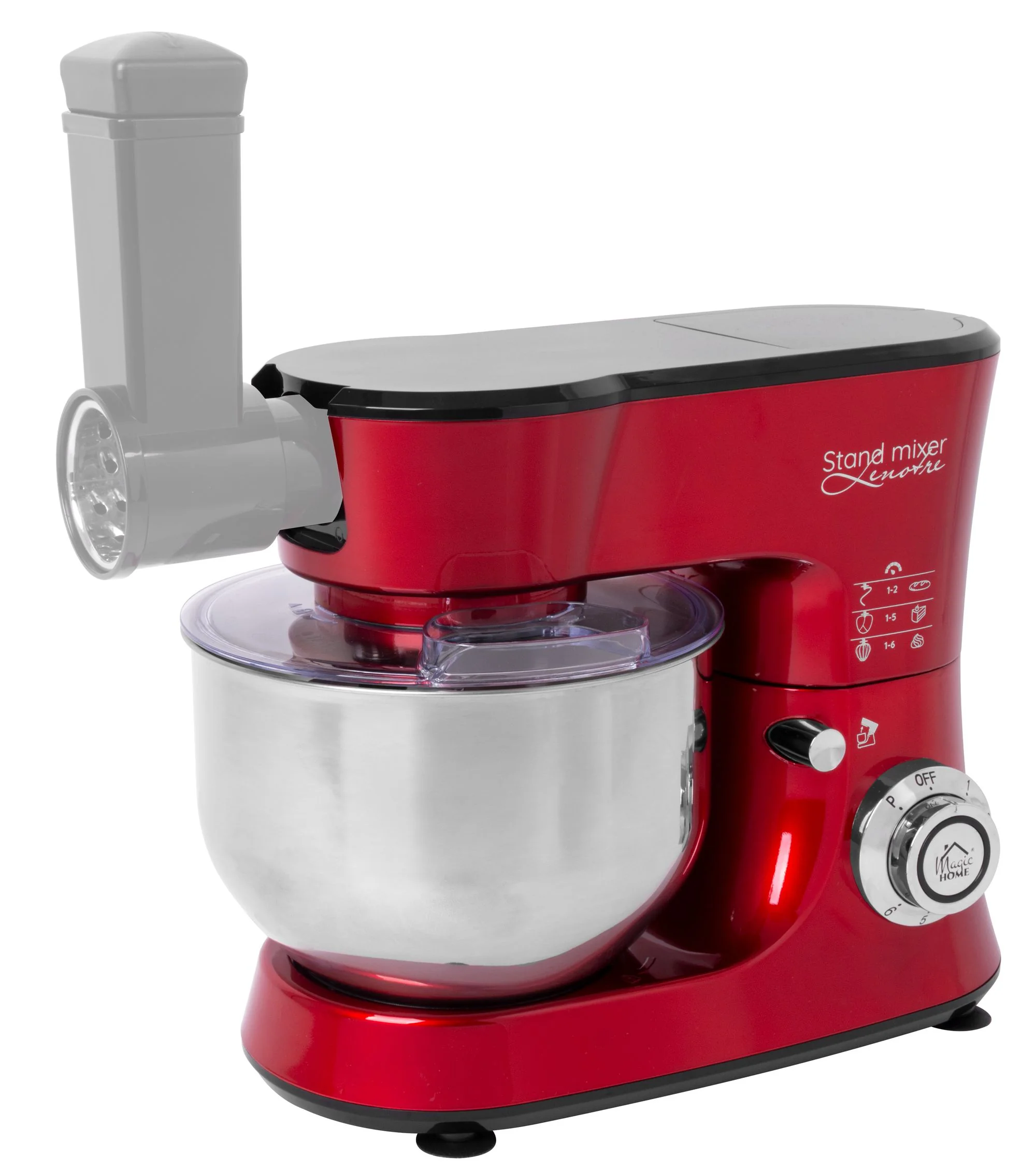 MagicHome kuchynský robot Lenotre, 1 ks 1000 W, 230 V, 3v1, červeno-čierny