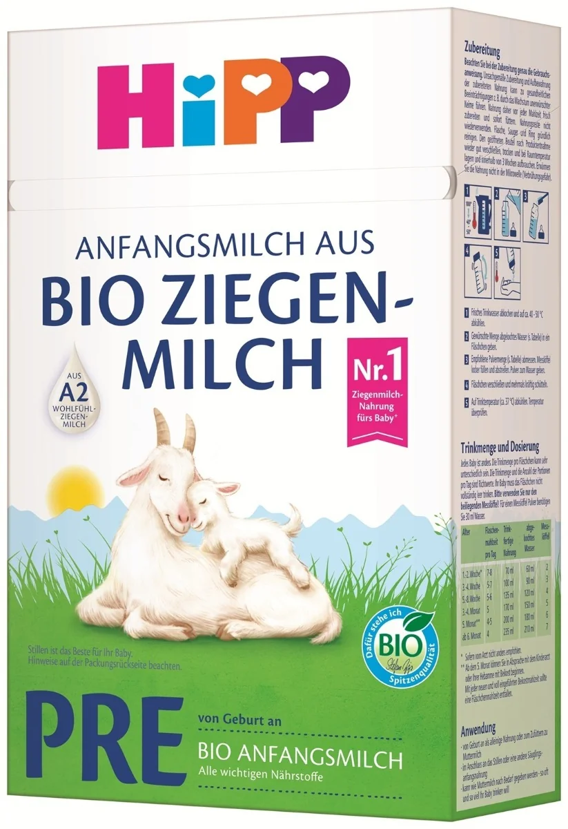 HiPP 1 KOZIE MLIEKO od narodenia 1×400 g, dojčenské kozie mlieko
