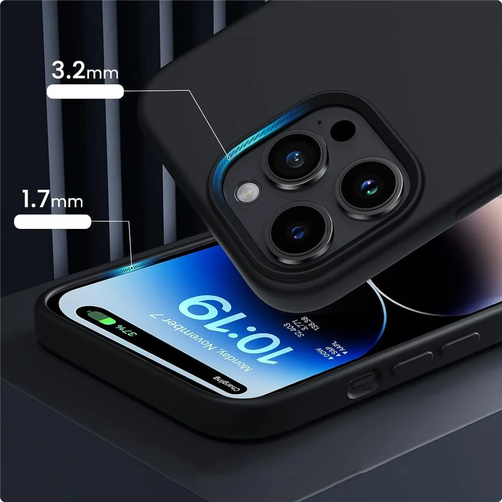Tech-Protect Silicone MagSafe kryt na iPhone 15 Pro Max, čierny